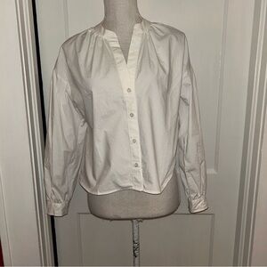 Womens Banana Republic Elegant White Button-Up Blouse size small
